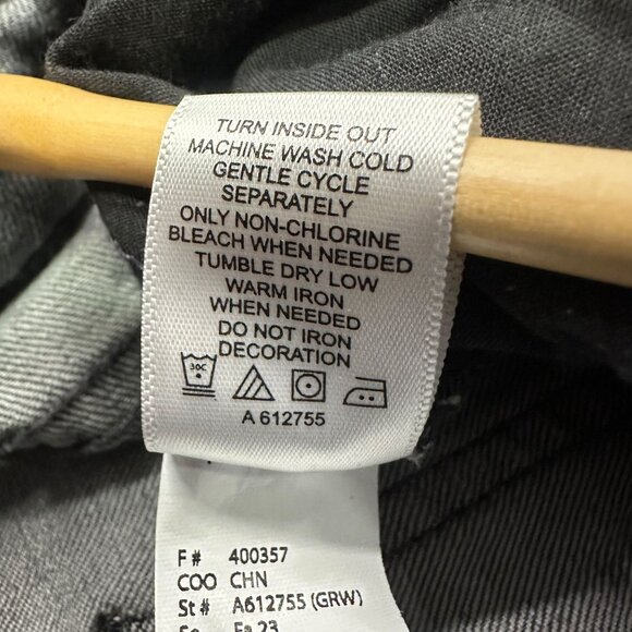 LOGO by Lori Goldstein Smiley World Womens 14 Patchwork Grey Wash Jeans Straight - Picture 9 of 16